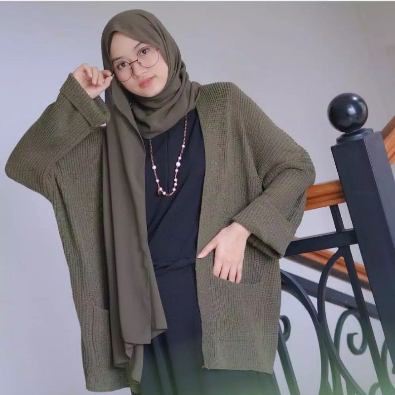 OVERSIZE LAVELLA PREMIUM CARDIGAN  RAJUT TEBAL