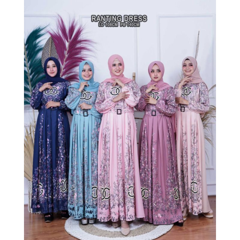 Gamis Printing SUBLIME mayung klok lebar / Dress wanita mewah