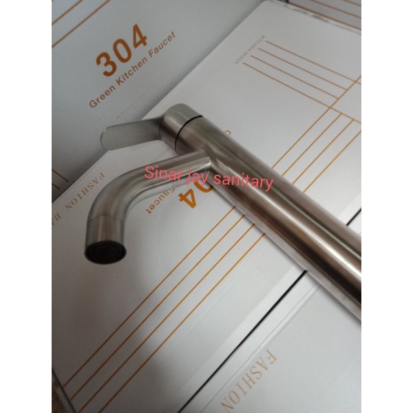 Kran wastafel stainless 304 / kran wastafel tinggi / Kran cuci tangan stainless