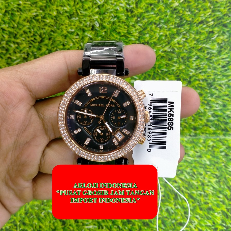 New Jam Mk5885 Ring Rose Chronograph Wanita Mirror Garansi 1th