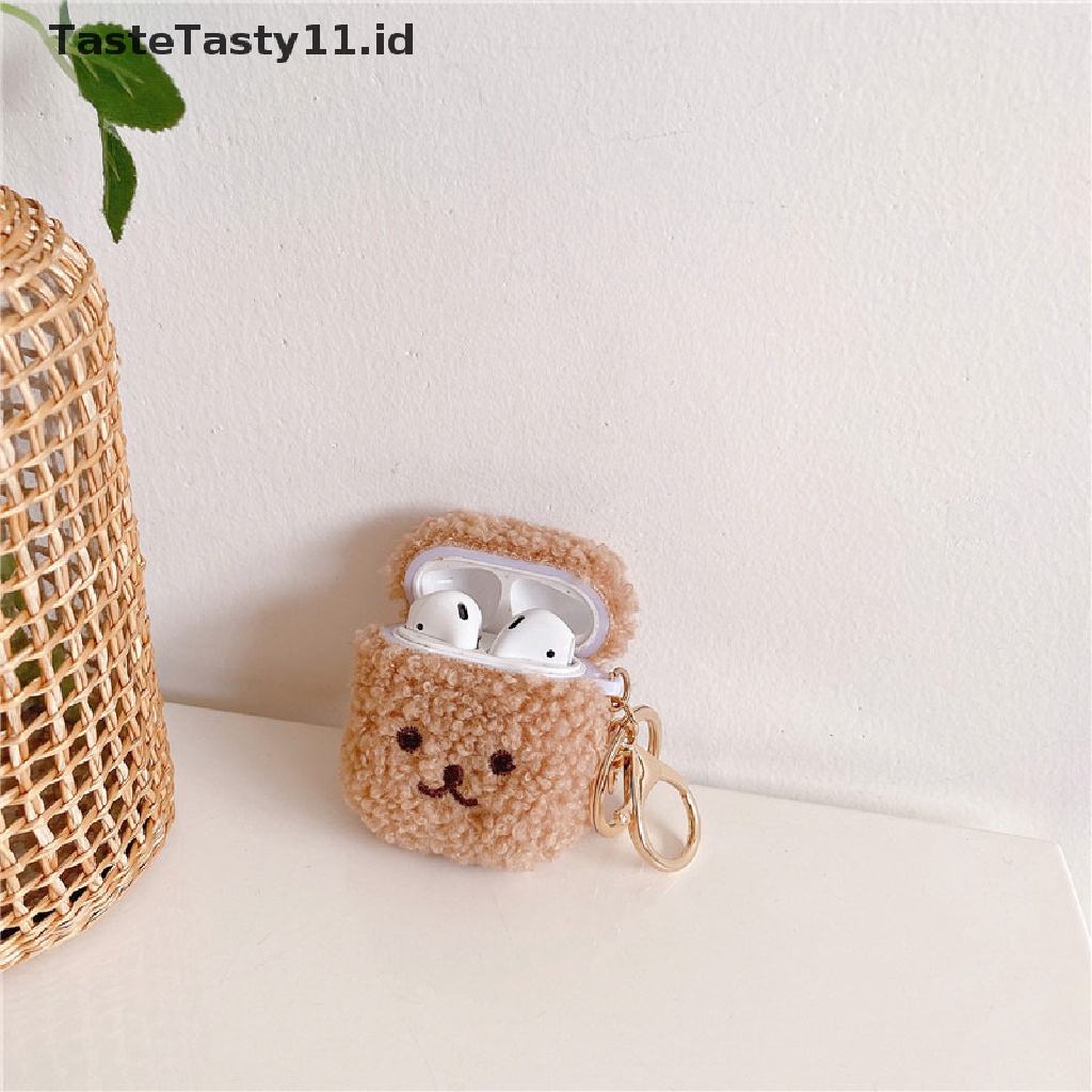 【TasteTasty】 Cute Fluffy Bear Earphone Case For Apple Airpods 1 2 Pro Cover Fashion Lovely .