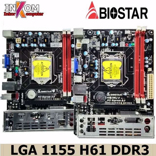 Mobo Mainboard Motherboard H61 Intel LGA 1155 Biostar