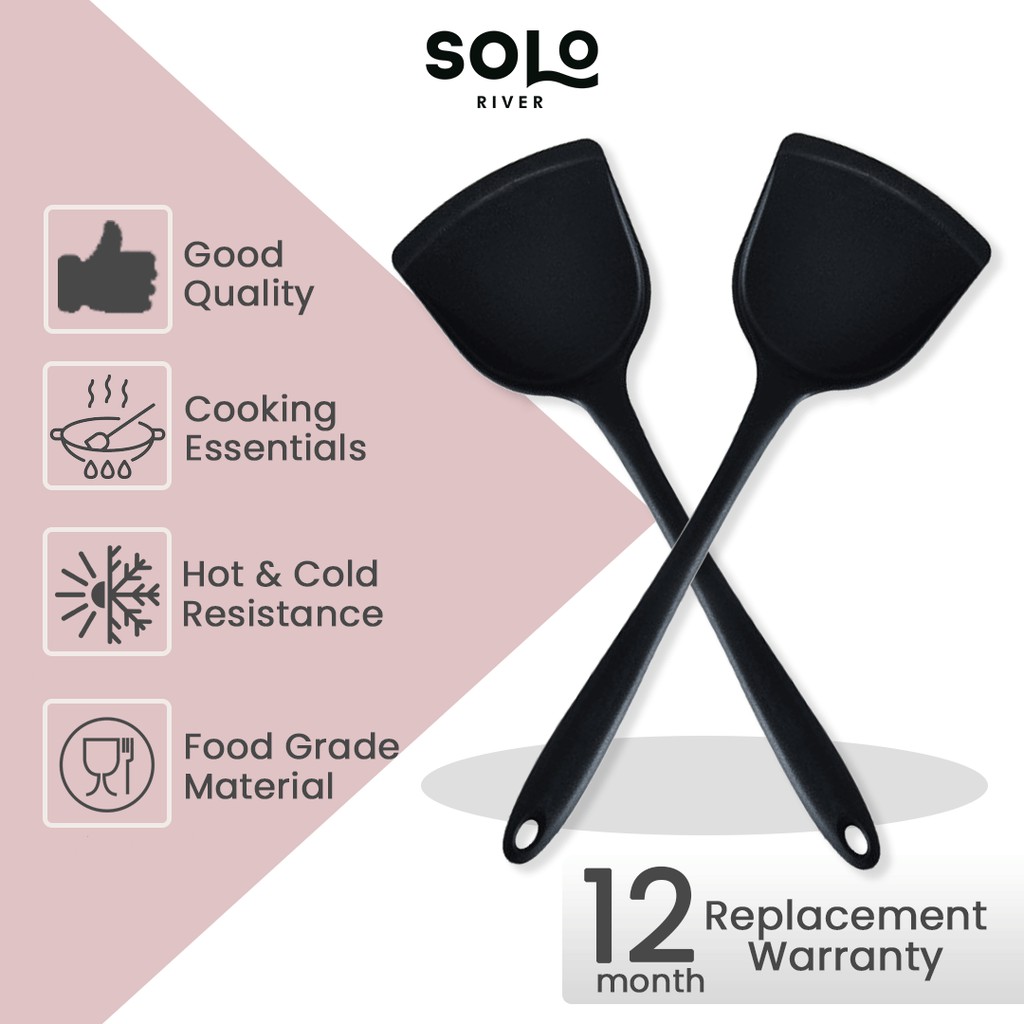 SOLO RIVER Spatula Sodet Sutil Masak Premium Bahan Silikon Kualitas Food Grade Tahan Panas