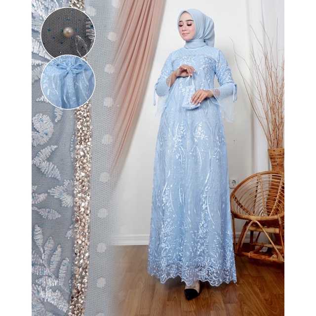 GAMIS AMANDA NOVIE -  GAMIS MODERN - GAMIS TERBARU - GAMIS KONDANGAN - GAMIS KEBAYA MODERN - KEBAYA MODERN - KEBAYA TULLE
