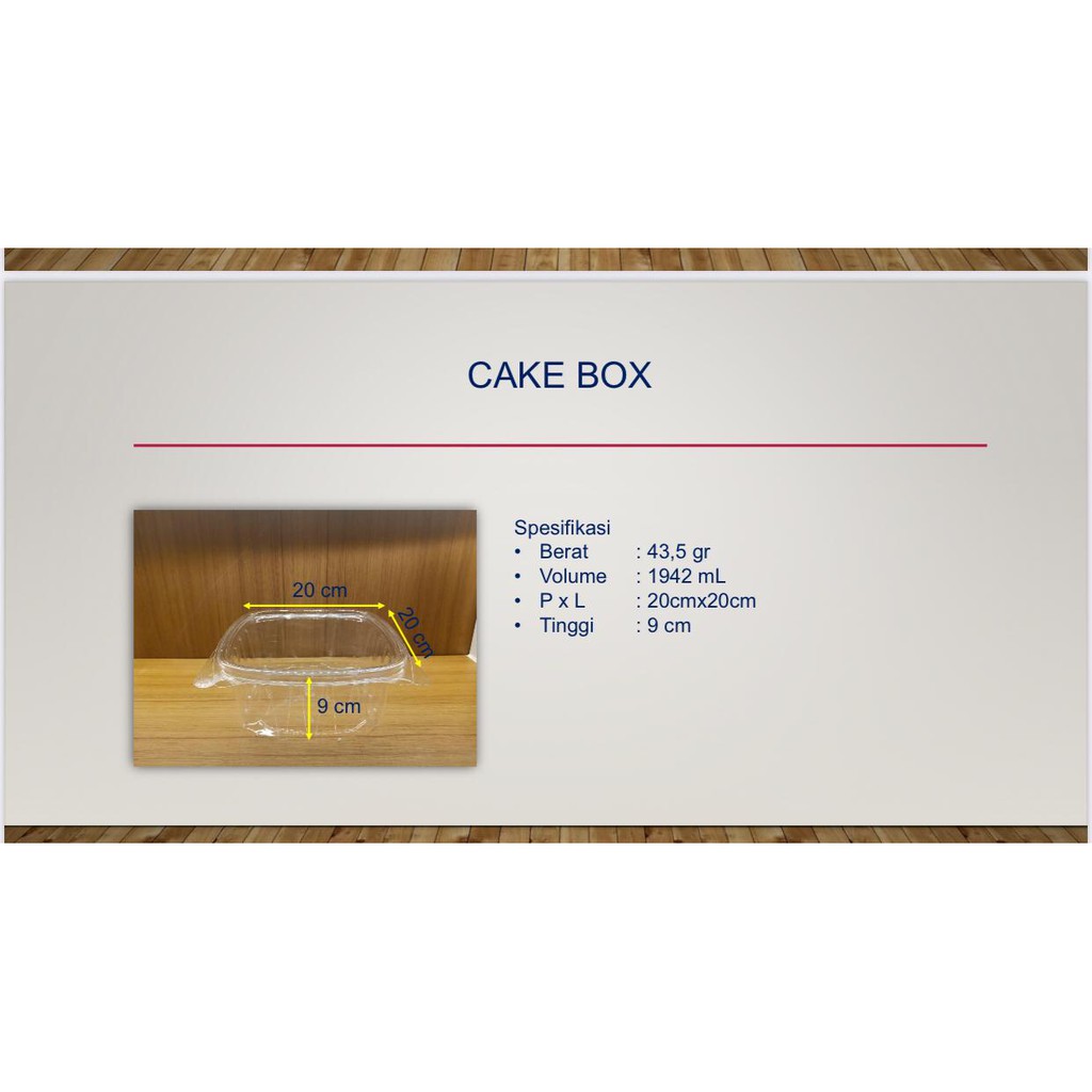 

Mika NPS Cake Box 0.53 | Mika Cake Bening | Box Kotak Cake Bening NPS