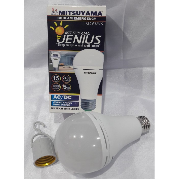 15 Watt Lampu LED Genius Jenius Emergency/ Mitsuyama Magic ACDC 15W 15Watt