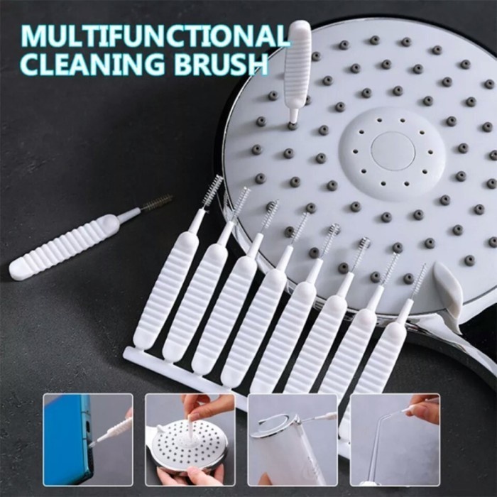 FIT 10 Nylon Spiral Anti-clogging Brush Gap Hole Brush Head Shower Head