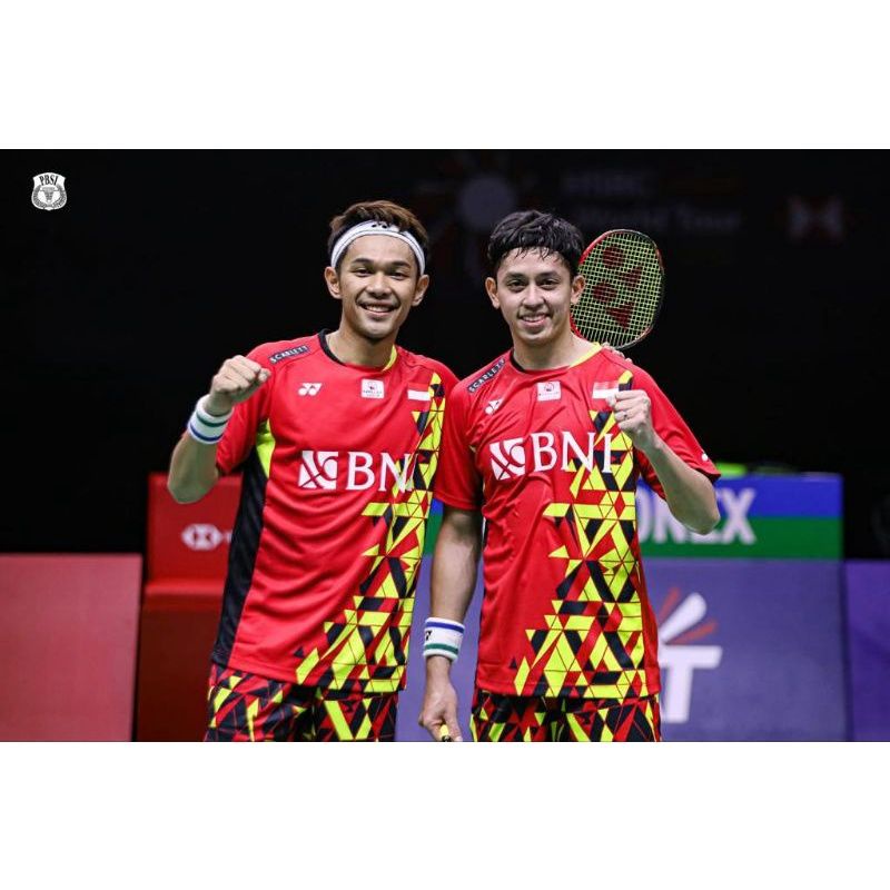 Kaos baju jersey badminton bulutangkis y 173 bni fajri fajar rian