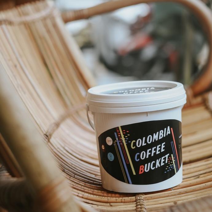 

COLOMBIA COFFEE BUCKET | biji kopi arabica filter beans vaccum pack