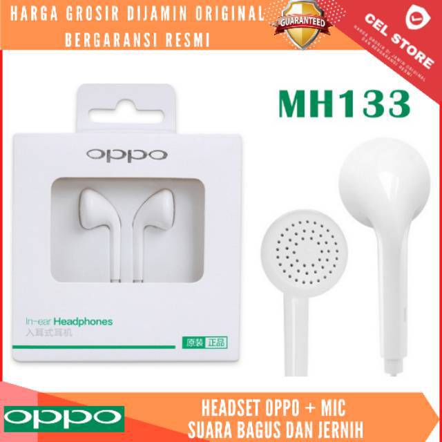 Headset Oppo + Mic Suara Bagus Dan Jernih