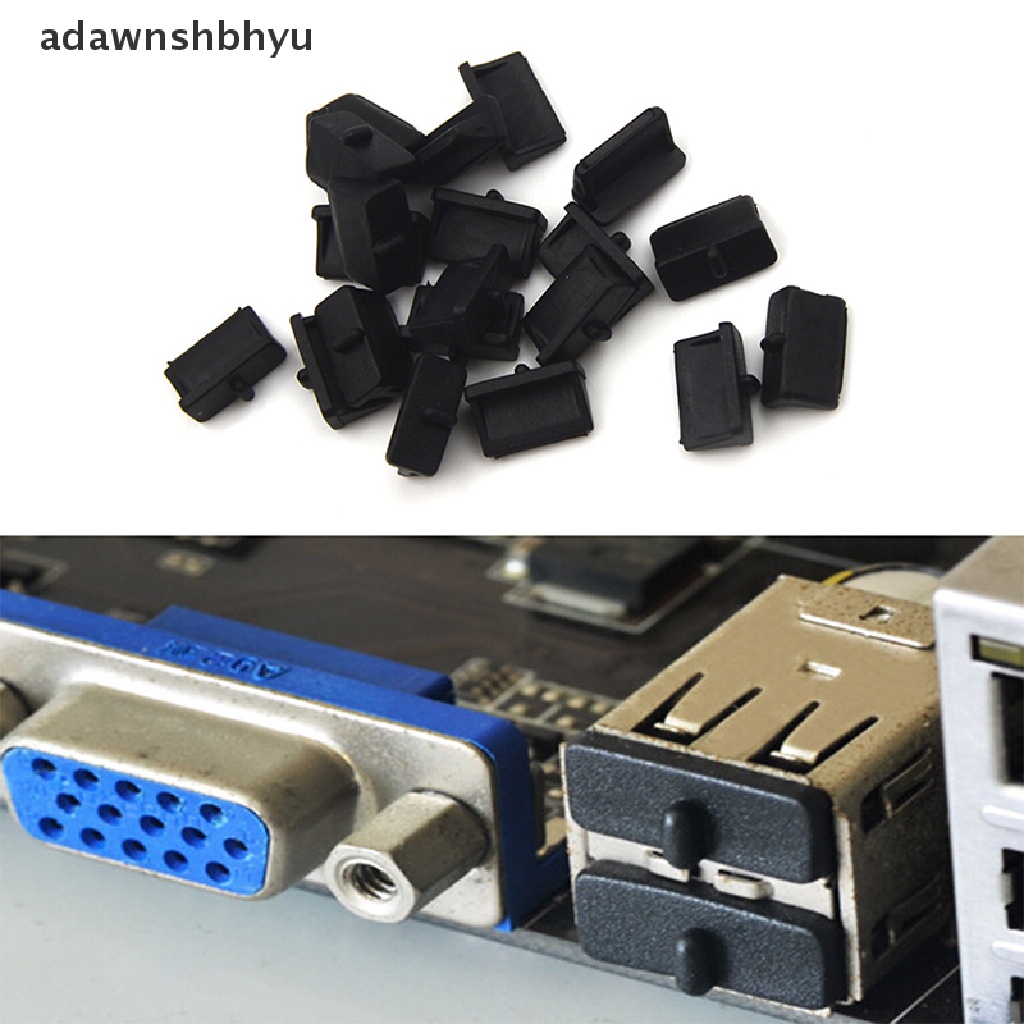 [adawnshbhyu] 20pcs Tutup Cover Plug Port USB Bahan Plastik Lembut Pelindung Anti Debu Untuk Ujung Perempuan