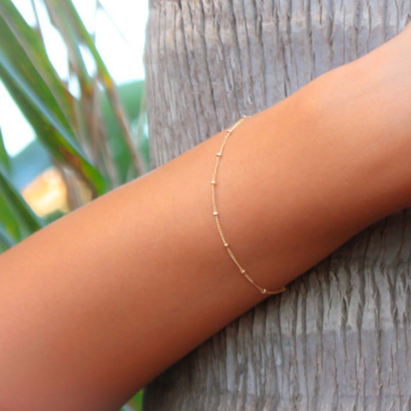 Fashion Copper Bead Chain Bracelet Simplicity Simple Copper Bead Bracelets Sweet Heart Jewelry