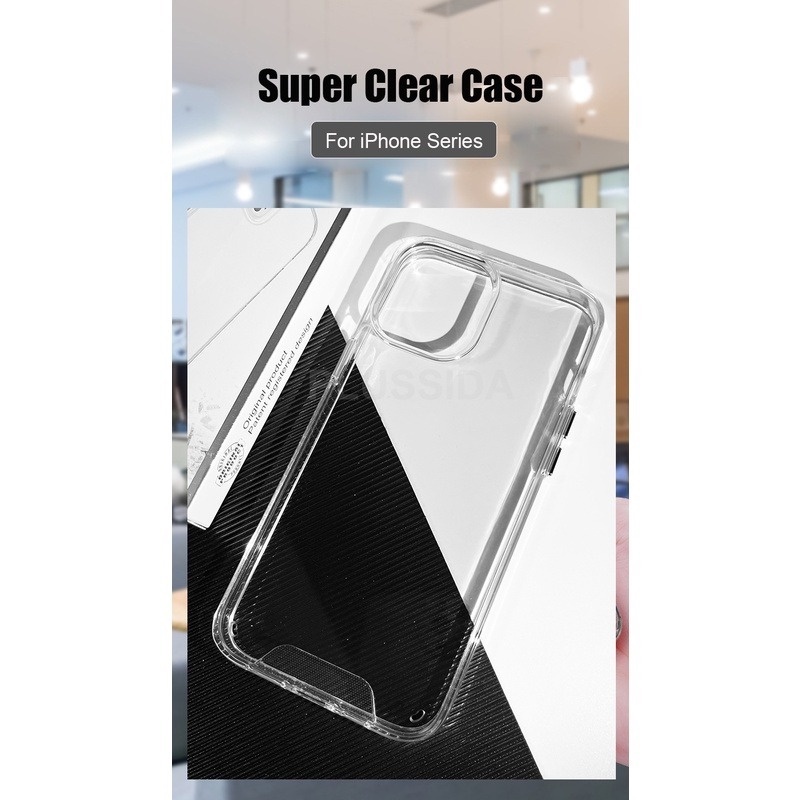 Case Bahan Akrilik Transparan Tahan Banting Untuk iPhone 14 13 12 11 Pro X XS MAX XR Se20 6 6S 7 8 Plus