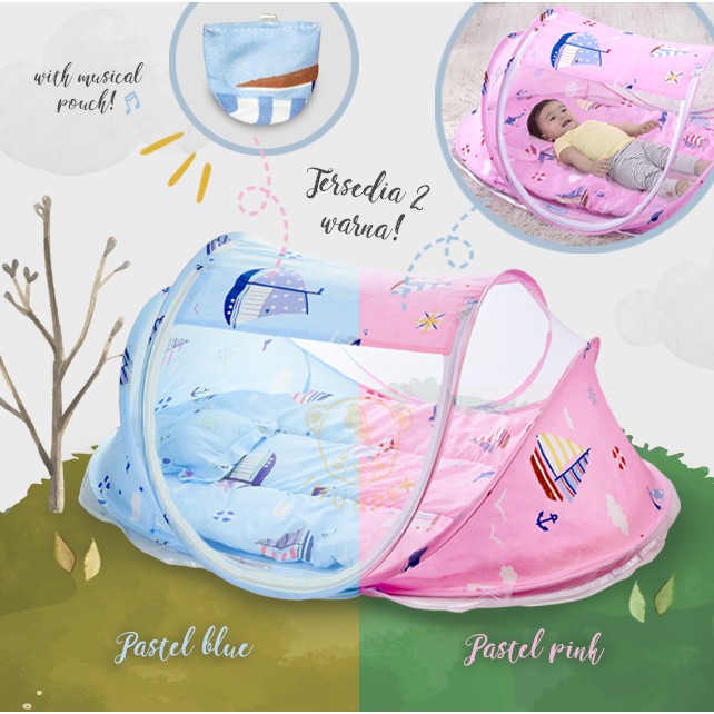 ❤ IMUNDEX ❤ Kelambu Bayi / Kasur Bayi LARGE musik series 4in1 dgn kasur + bantal +Music PREMIUM