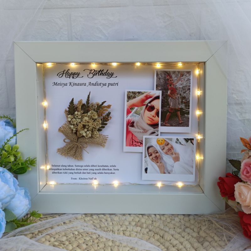 Kado Frame lampu Aesthetic