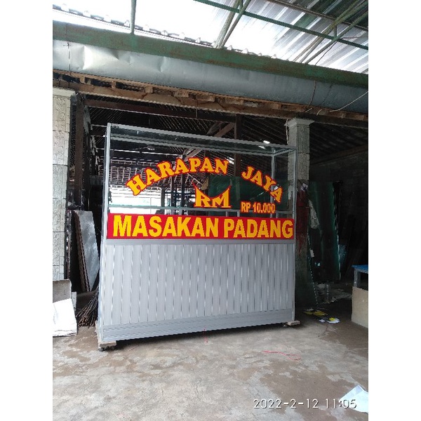 Etalase Warung Padang 2 meter free rel korden