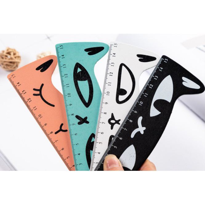 

Penggaris 15cm Kayu Bentuk Kepala Kucing / 15cm wooden ruler cat shape / Penggaris Lucu Kucing