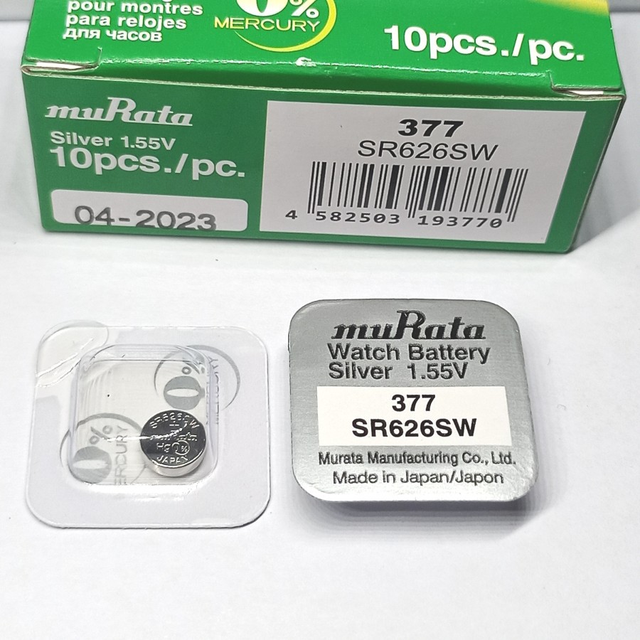 BATRE MURATA SR 626 SW / 377 original SINGLE PACK  batrei jam tangan