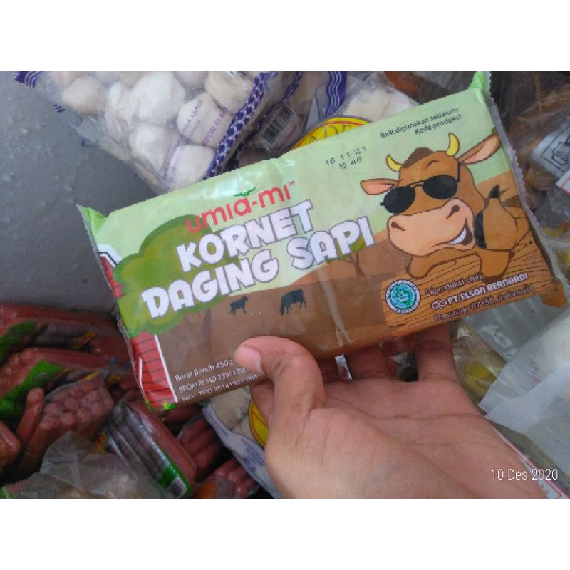 

kornet dan sosis sapi