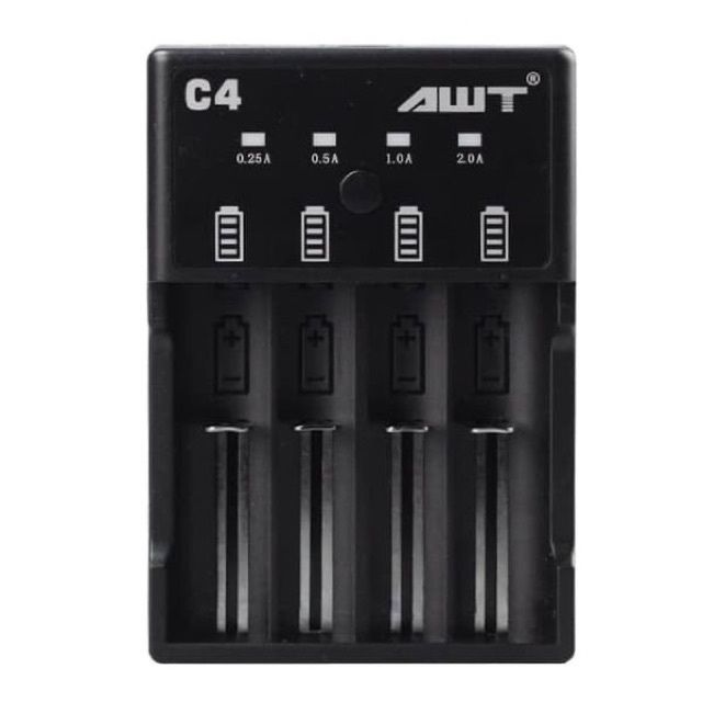 Charger 4 SLOT AWT C4 2A - charger baterai 4 SLOT AWT - charger 4 slot kabel