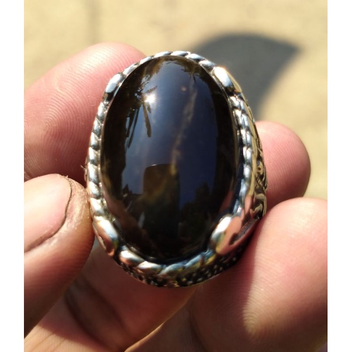 Cincin Batu Akik YAMAN WULUNG API Baturaja asli batu alam bukan bacan garut king safir red baron