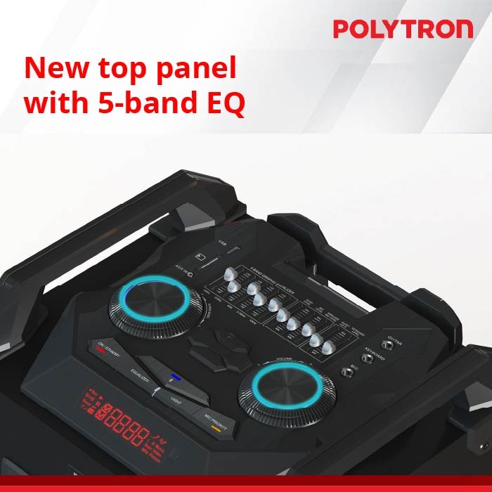 Speaker Polytron PTS2K25 Gratis 2 Wireless Mic / Trolley Speaker Polytron / Speaker Portable