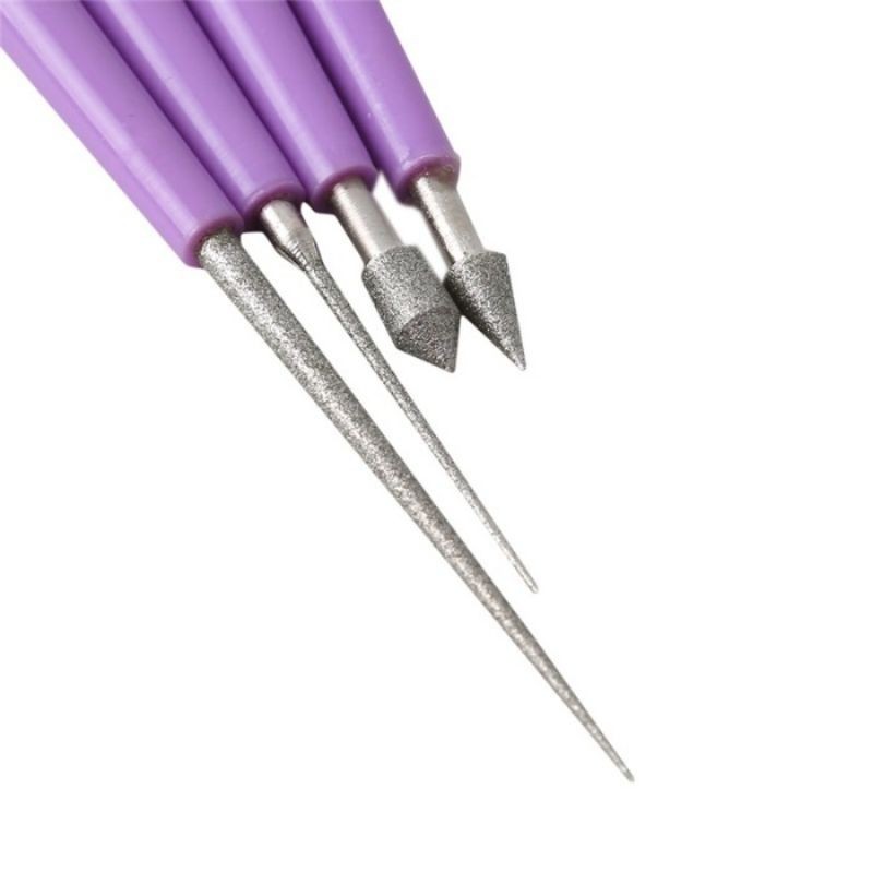 Mata Kikir Perhiasan 4 Model Mata Grinding Kayu Plastik Manual Rasp File Set 4pcs