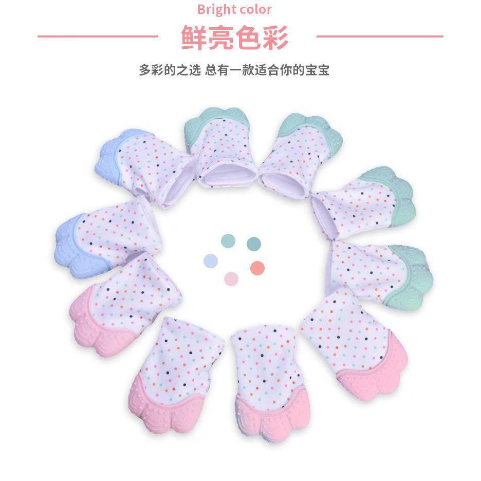 Baby Mitten Sarung Tangan Teether Glove Gigitan Bayi Silikon