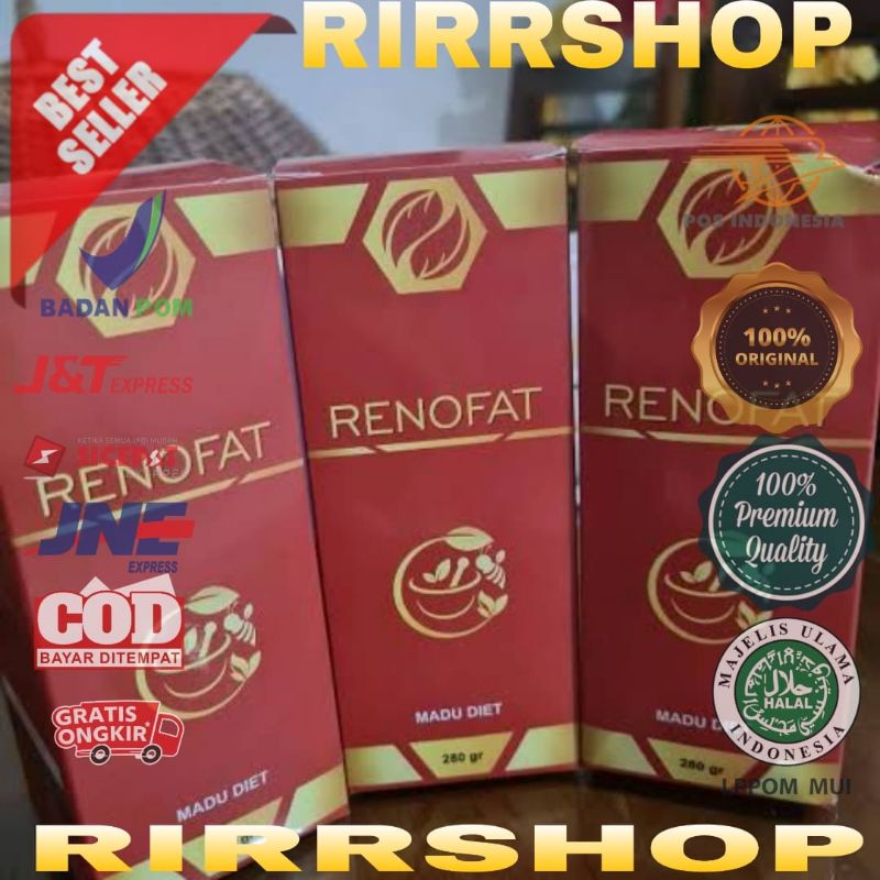 (Bisa COD) Madu Diet RENOFAT Herbal Penurun Berat Badan Pelangsing Alami