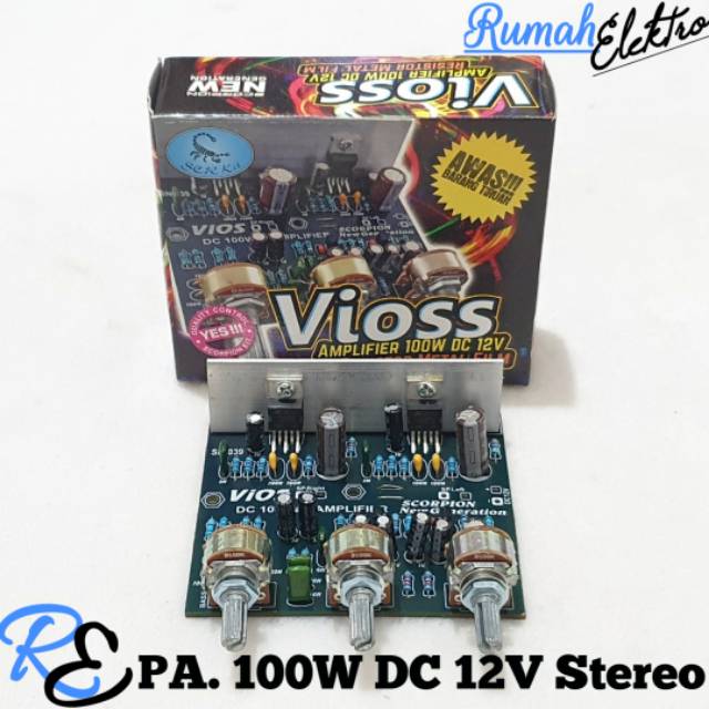 Power Amplifier 100W 12V Stereo TDA 2003 R Metal Film