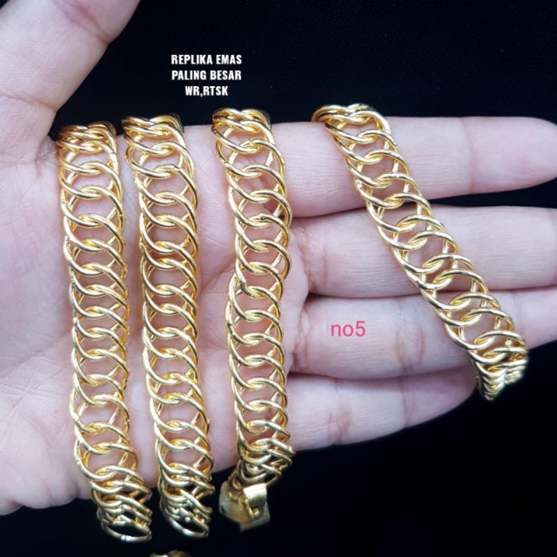 Gelang rante replika mas,mewah cocok buat anak dan dewasa