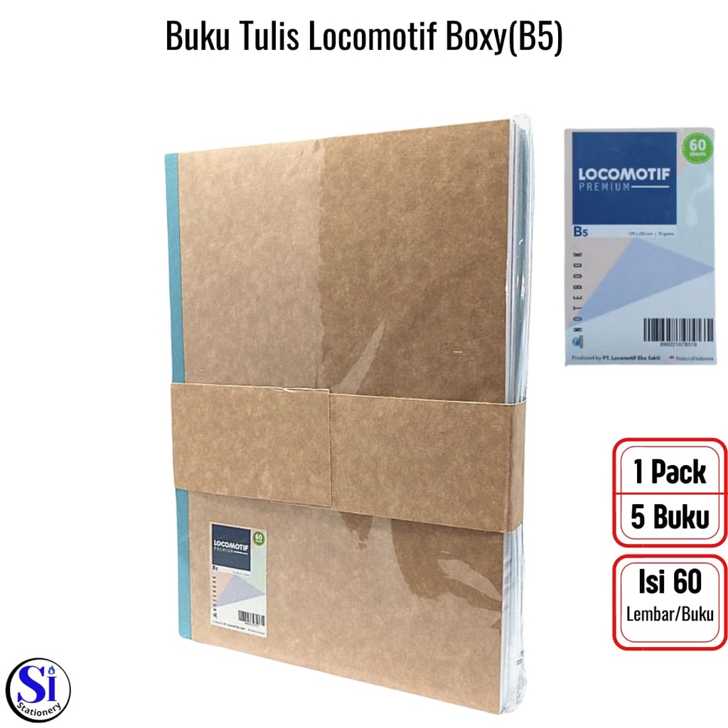 

Promo Buku Tulis Locomotif Premium B5 60 Lembar isi 5 Pcs