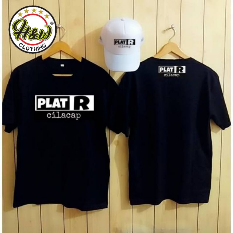 KAOS PLAT R CILACAP FREE TOPI COTTON TEBAL PREMIUM