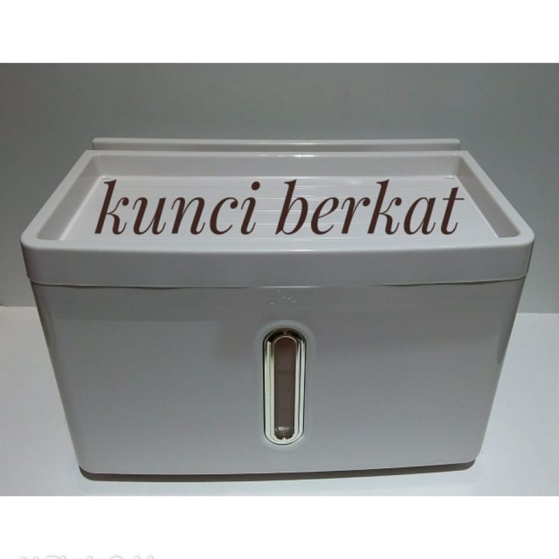 Tempat Tissue Plastik Putih/Tissue Holder White/Tisu Box