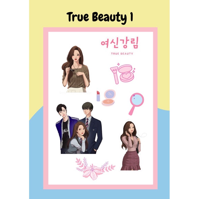 Sticker Drama Korea Drakor True Beauty stiker aesthetic