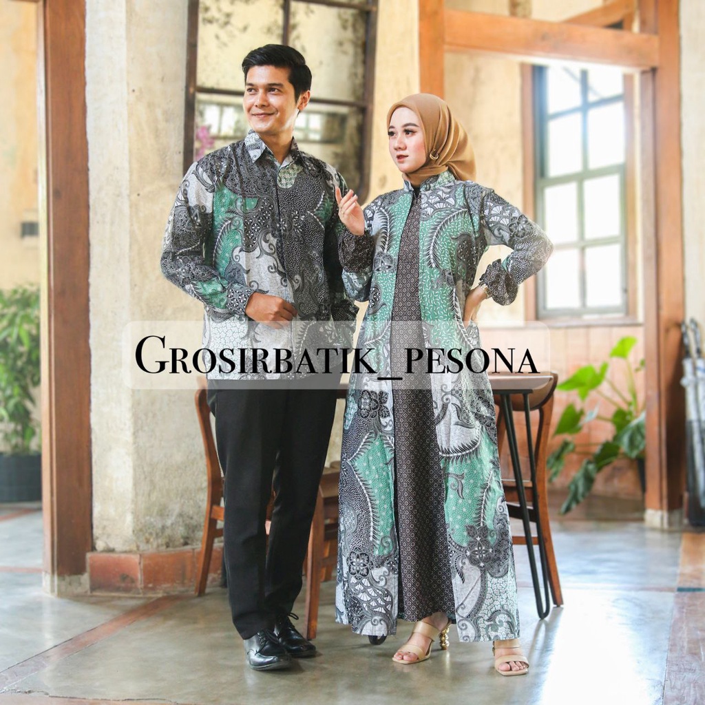 COUPEL GAMIS FAMILI Batik keluarga ,SARIMBIT IBU AYAH DAN ANAK