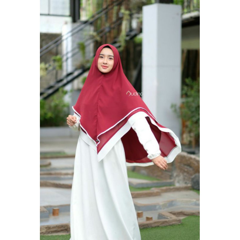 Khimar Shirin/Khimar audina/khimar couple/khimar2 layer/khimar kombinasi/Audina Indonesia