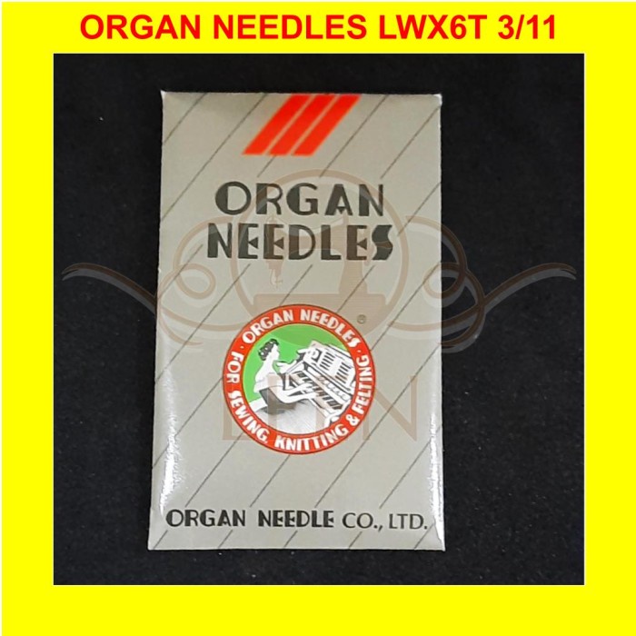 Jarum ORGAN LWx6T 11 Ori Japan Needles lw x 6t Mesin Sum Industri LEEN