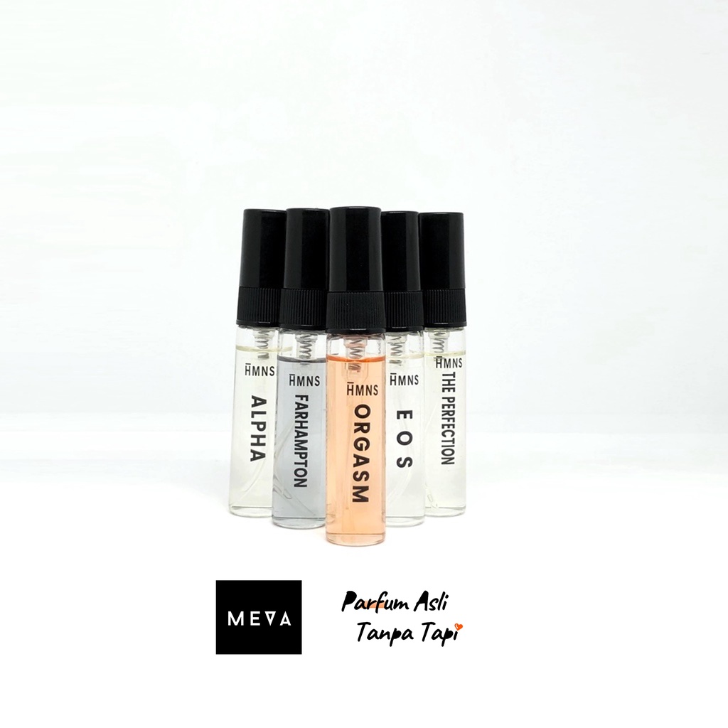 HMNS DECANT PARFUME - 5ML TRAVEL SIZE PARFUM (ORGASM, EOS, ALPHA, FARHAMPTON, THE PERFECTION)