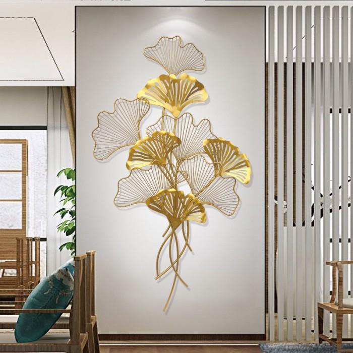 Ginkgo Wall Decoration Iron Gold / Hiasan Dinding Daun Ginkgo Emas