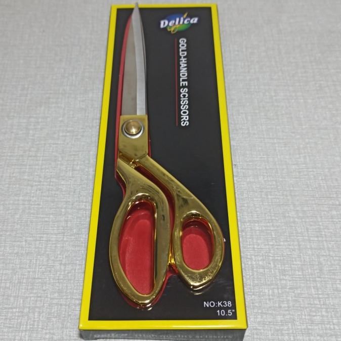 

[[COD]] Gunting Kain Delicia K38 Pegangan Emas CUCI GUDANG Kode 881