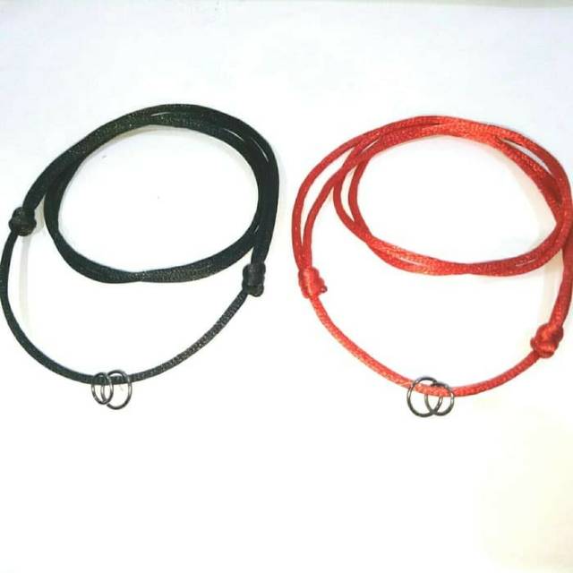 Tali Kalung satin China import high quality Hitam dan Merah