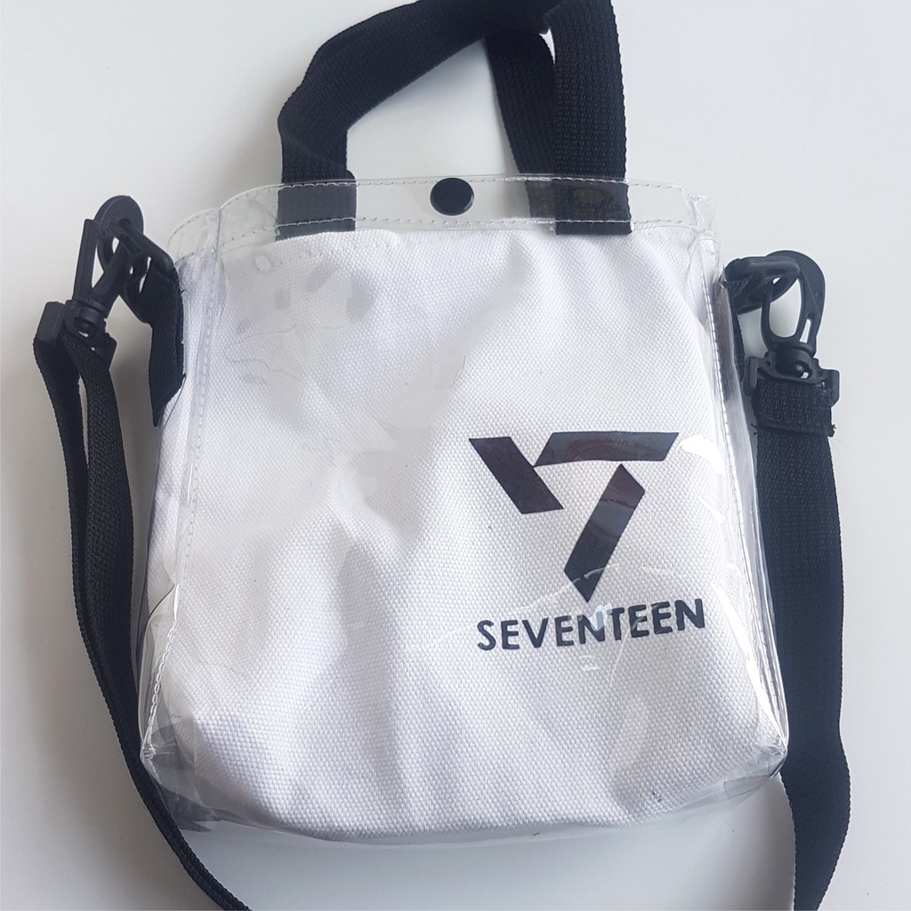 TAS SEVENTEEN SLING BAG 2 LAYERS MIKA DAN KANVAS KPOP KOREA