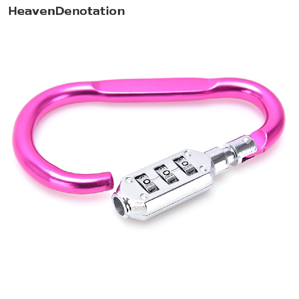 (Heavendenotation) Carabiner Pengunci Helm Sepeda / Motor Anti Maling Dengan Password