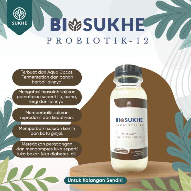 Biosukhe Probiotik 12 probiotic  Imuntubuh lawan virus corona batu ginjal saluran kemih keputihan