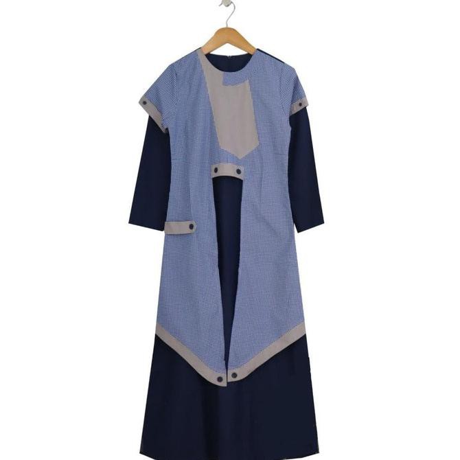 Dress Gamis Kesan 2 Pieces Anak Wanita Muslim Lunan Go LS 381 Premium