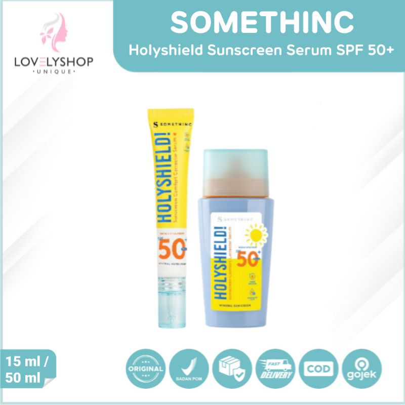 SOMETHINC Holyshield Sunscreen Comfort Corrector Serum SPF 50+ PA++++ / Sunblock Tabir Surya Pelindung dari Sinar Matahari UV A & B