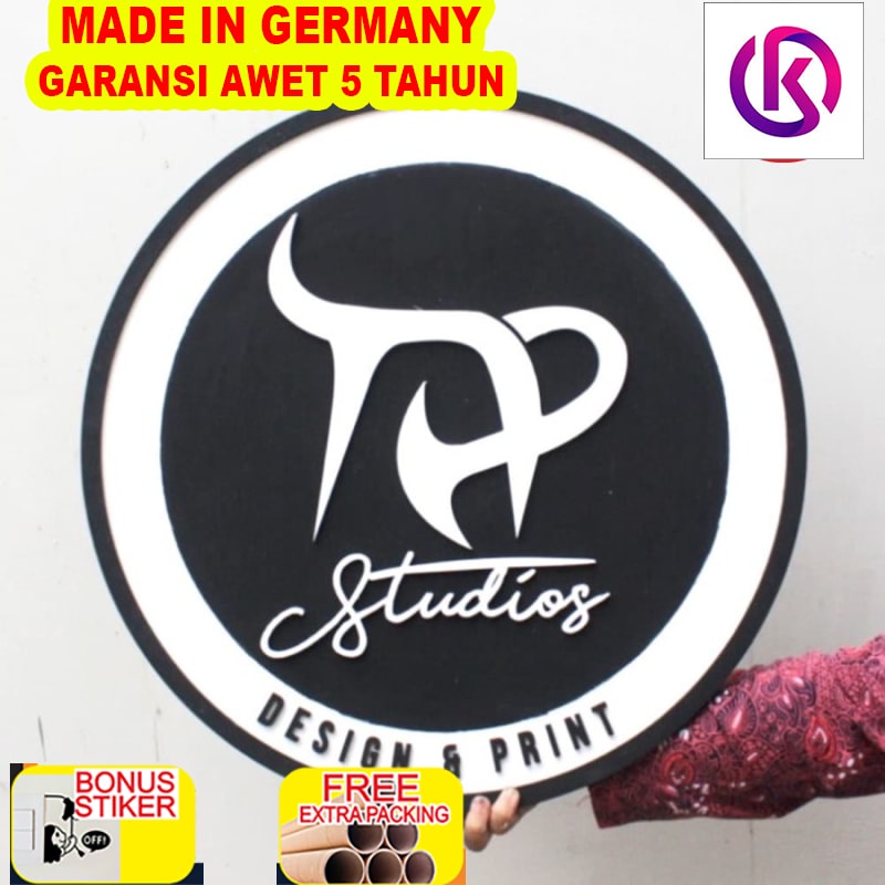 

Promo Bisa custom logo / sign logo kayu 50cm / Pop up sign logo bazaar