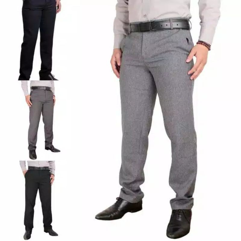 Celana Kantor Formal Kerja Bahan Dasar Pria Slimfit