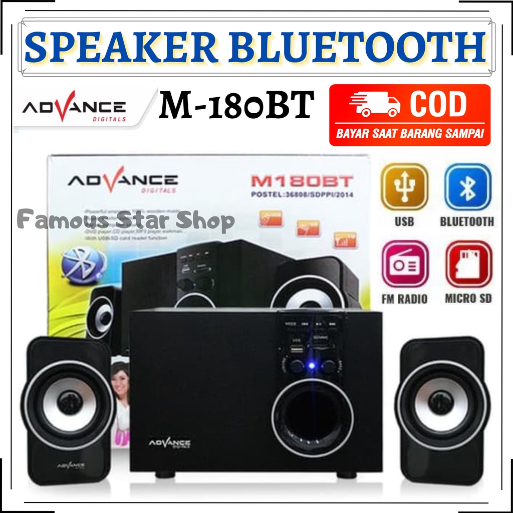 PROMO Speaker Aktif Advance M180BT Bluetooth / Speaker Aktif / Active Speaker / Subwoofer Speakers | FMS